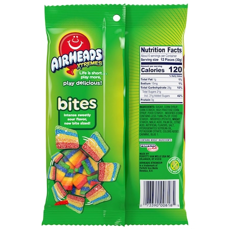 Airheads Airheads Xtreme Bites Rainbow Berry Candy 6 oz. Peg Bag, PK12 67838